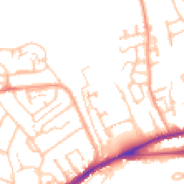 Daytime road noise heatmap for CV34 5GF