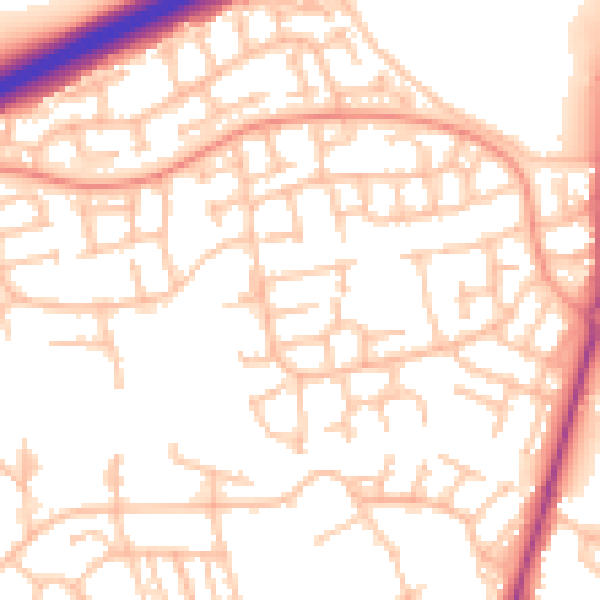 Daytime road noise heatmap for CV34 5XA