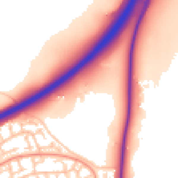 Daytime road noise heatmap for CV34 5YB