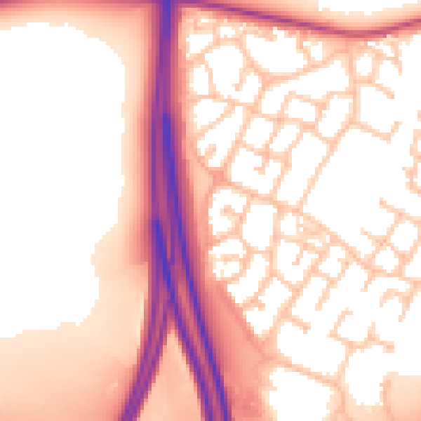 Daytime road noise heatmap for CV34 6DT