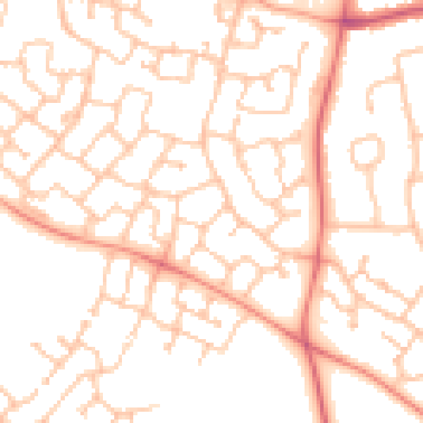 Daytime road noise heatmap for CV34 6EF
