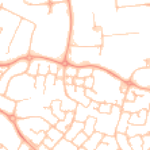 Daytime road noise heatmap for CV34 6GJ