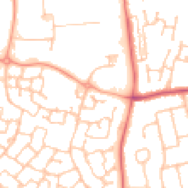 Daytime road noise heatmap for CV34 6GS