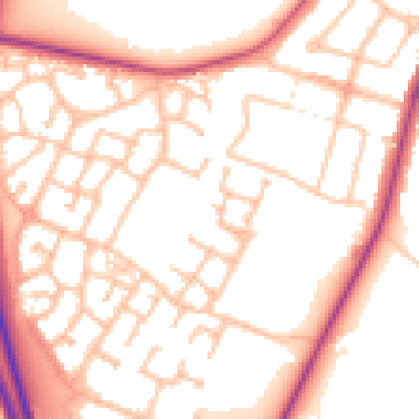 Daytime road noise heatmap for CV34 6GU