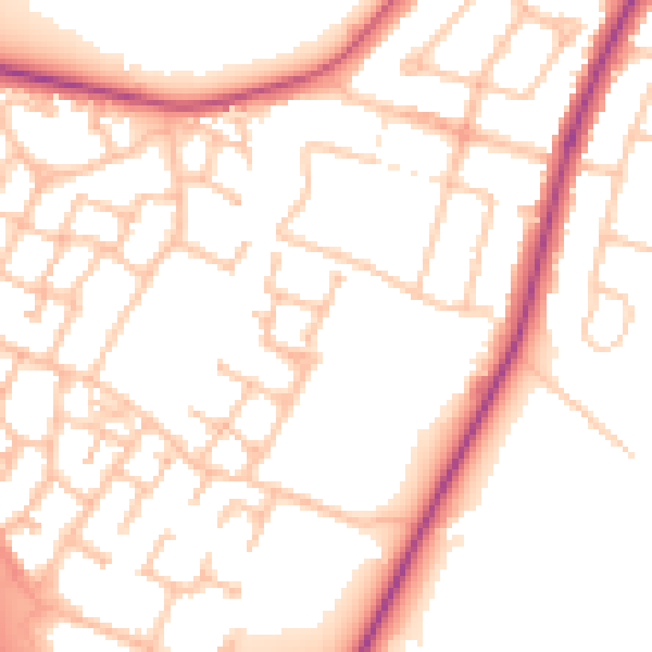Daytime road noise heatmap for CV34 6GX