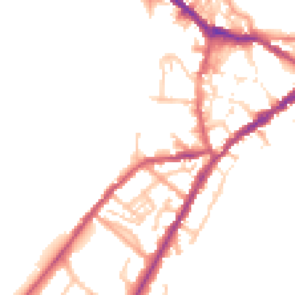 Daytime road noise heatmap for CV34 6HF