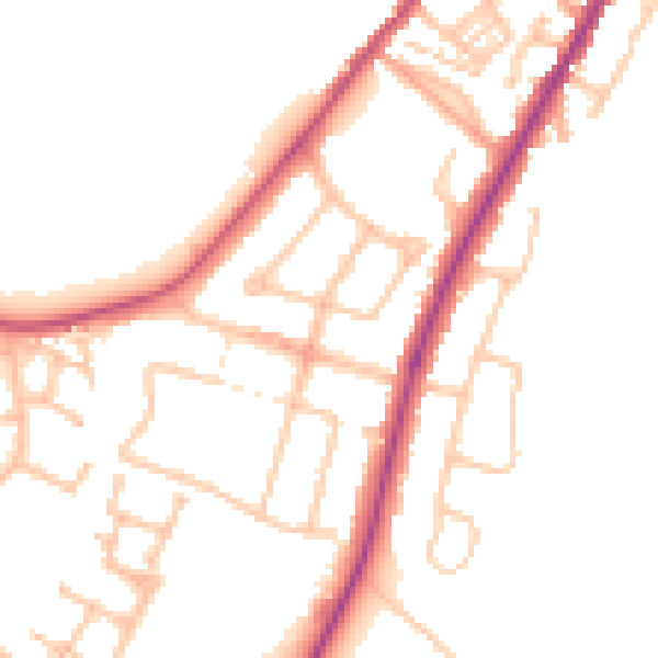 Daytime road noise heatmap for CV34 6JF