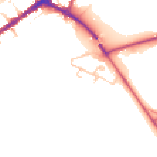 Daytime road noise heatmap for CV34 6PE