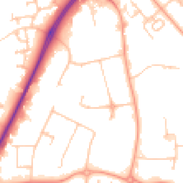 Daytime road noise heatmap for CV34 6RT