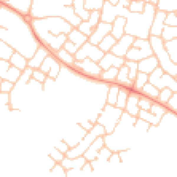 Daytime road noise heatmap for CV34 6SE