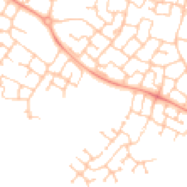 Daytime road noise heatmap for CV34 6SF
