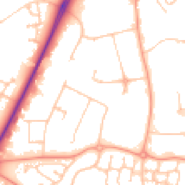 Daytime road noise heatmap for CV34 6TF