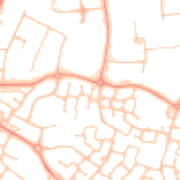 Daytime road noise heatmap for CV34 6XH