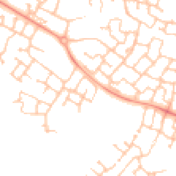 Daytime road noise heatmap for CV34 7AA