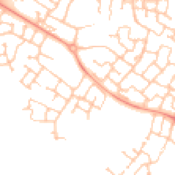 Daytime road noise heatmap for CV34 7AE