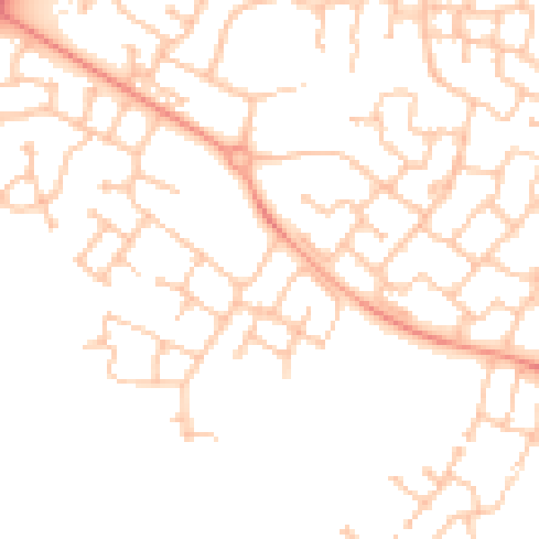 Daytime road noise heatmap for CV34 7BN