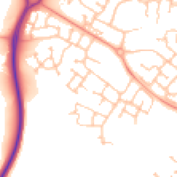 Daytime road noise heatmap for CV34 7BU