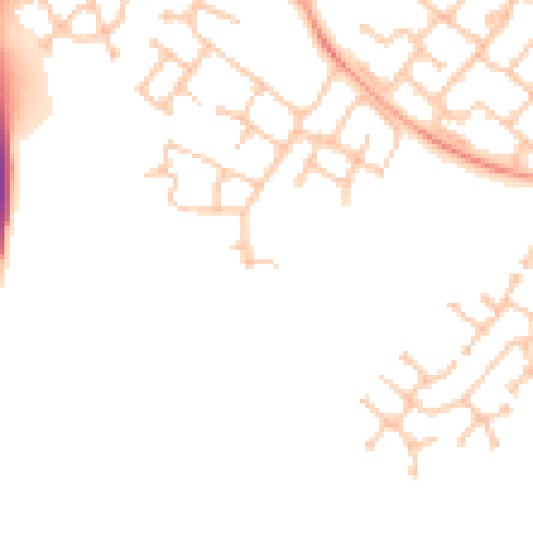 Daytime road noise heatmap for CV34 7DD
