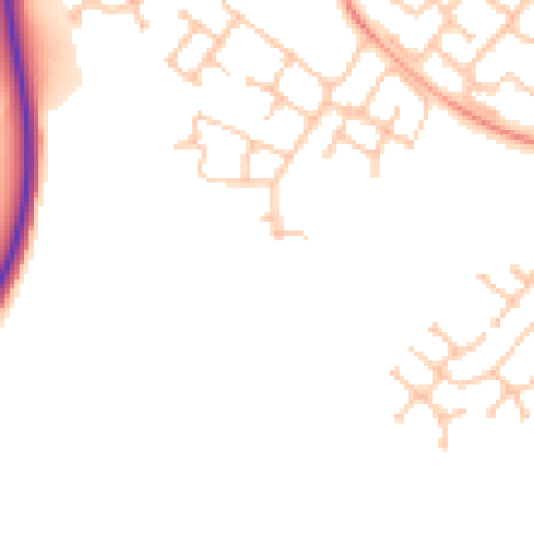 Daytime road noise heatmap for CV34 7DF