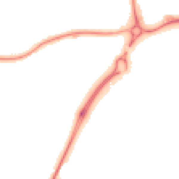 Night-time road noise heatmap for CV34 8AU
