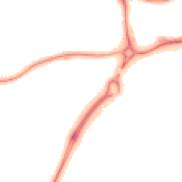Night-time road noise heatmap for CV34 8AW
