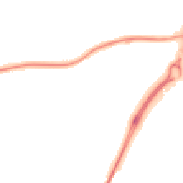 Night-time road noise heatmap for CV34 8BD