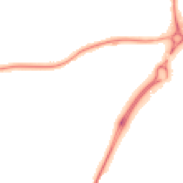 Night-time road noise heatmap for CV34 8BE