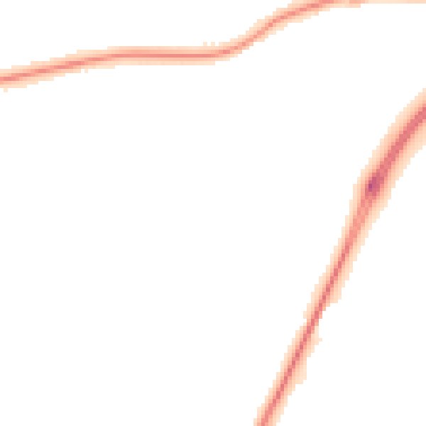Night-time road noise heatmap for CV34 8DH