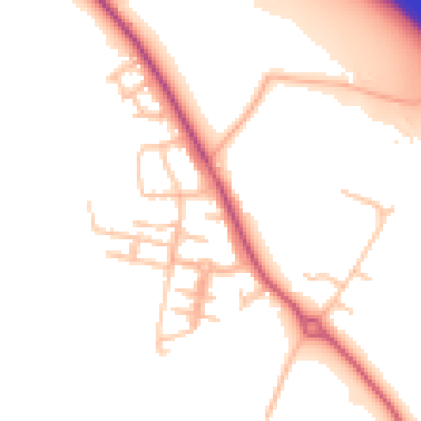 Daytime road noise heatmap for CV35 0AL