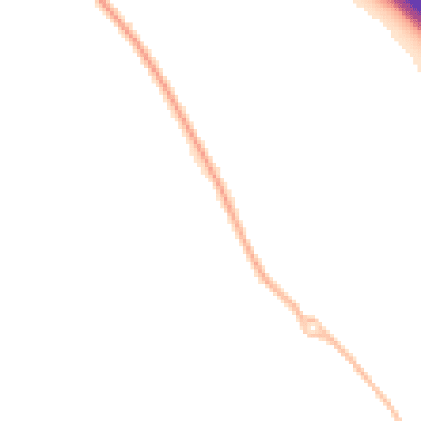 Night-time road noise heatmap for CV35 0AL