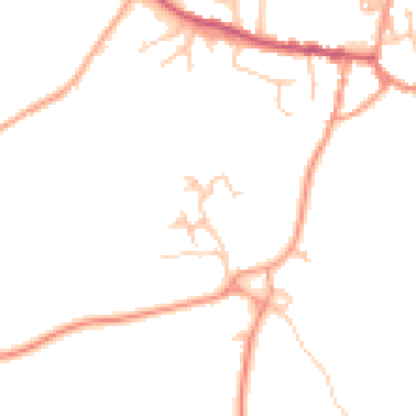 Daytime road noise heatmap for CV35 0DP