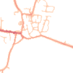 Daytime road noise heatmap for CV35 0JU