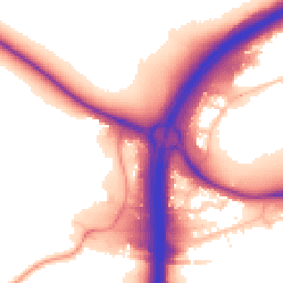Daytime road noise heatmap for CV35 7DX