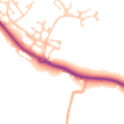Daytime road noise heatmap for CV35 7EQ
