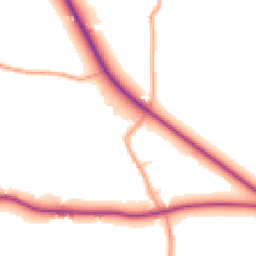 Daytime road noise heatmap for CV35 7EX