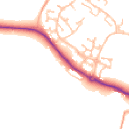Daytime road noise heatmap for CV35 7JP
