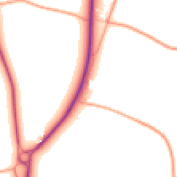 Daytime road noise heatmap for CV35 7LY
