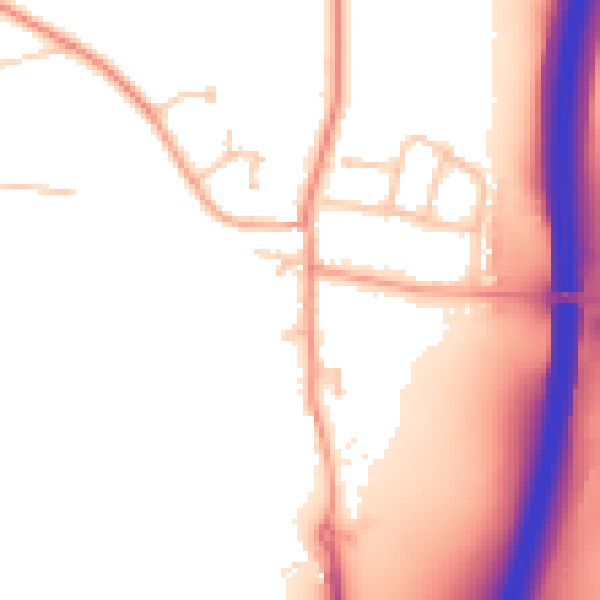 Daytime road noise heatmap for CV35 7QX