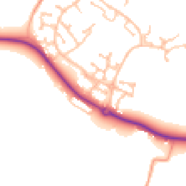 Daytime road noise heatmap for CV35 7TB