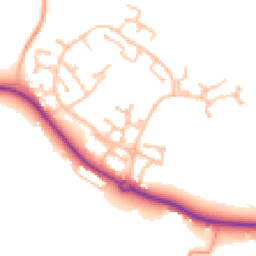 Daytime road noise heatmap for CV35 7TZ