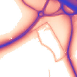 Daytime road noise heatmap for CV35 8AB