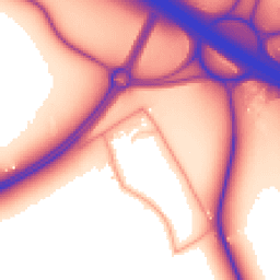 Daytime road noise heatmap for CV35 8AJ