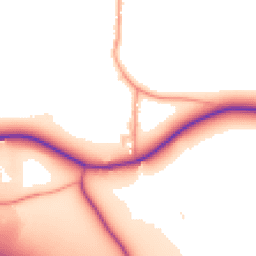 Daytime road noise heatmap for CV35 8BJ