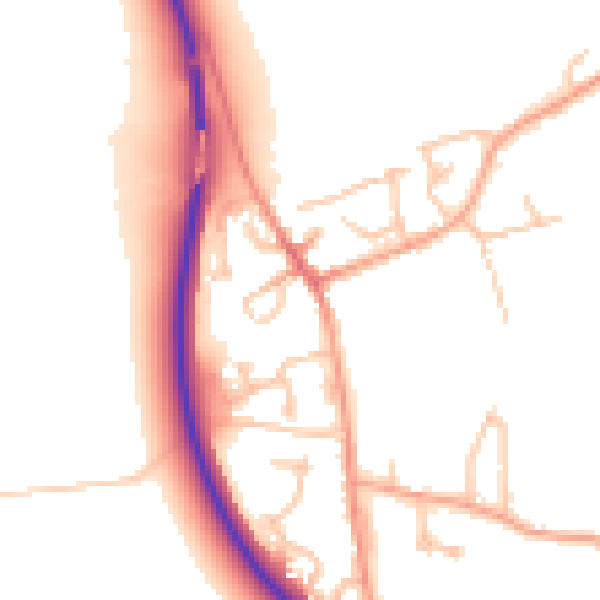Daytime road noise heatmap for CV35 8DZ