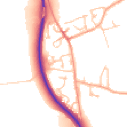 Daytime road noise heatmap for CV35 8EU