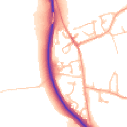 Daytime road noise heatmap for CV35 8EY