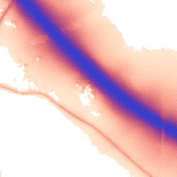 Daytime road noise heatmap for CV35 8NB