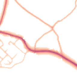 Daytime road noise heatmap for CV35 8NN