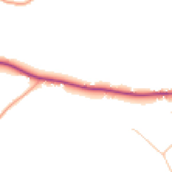 Daytime road noise heatmap for CV35 8PS