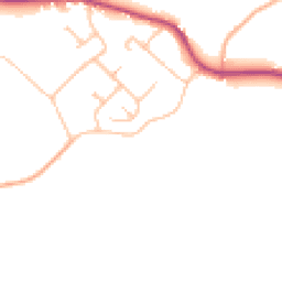 Daytime road noise heatmap for CV35 8PY